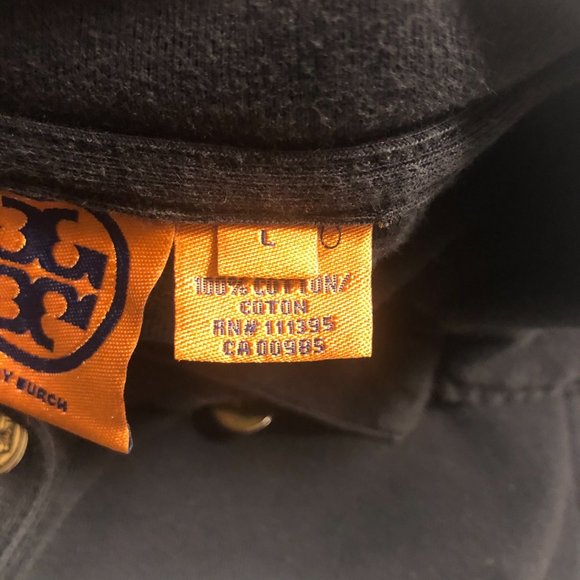 Tory Burch Black Polo Shirt with Gold Buttons - Picture 8 of 12